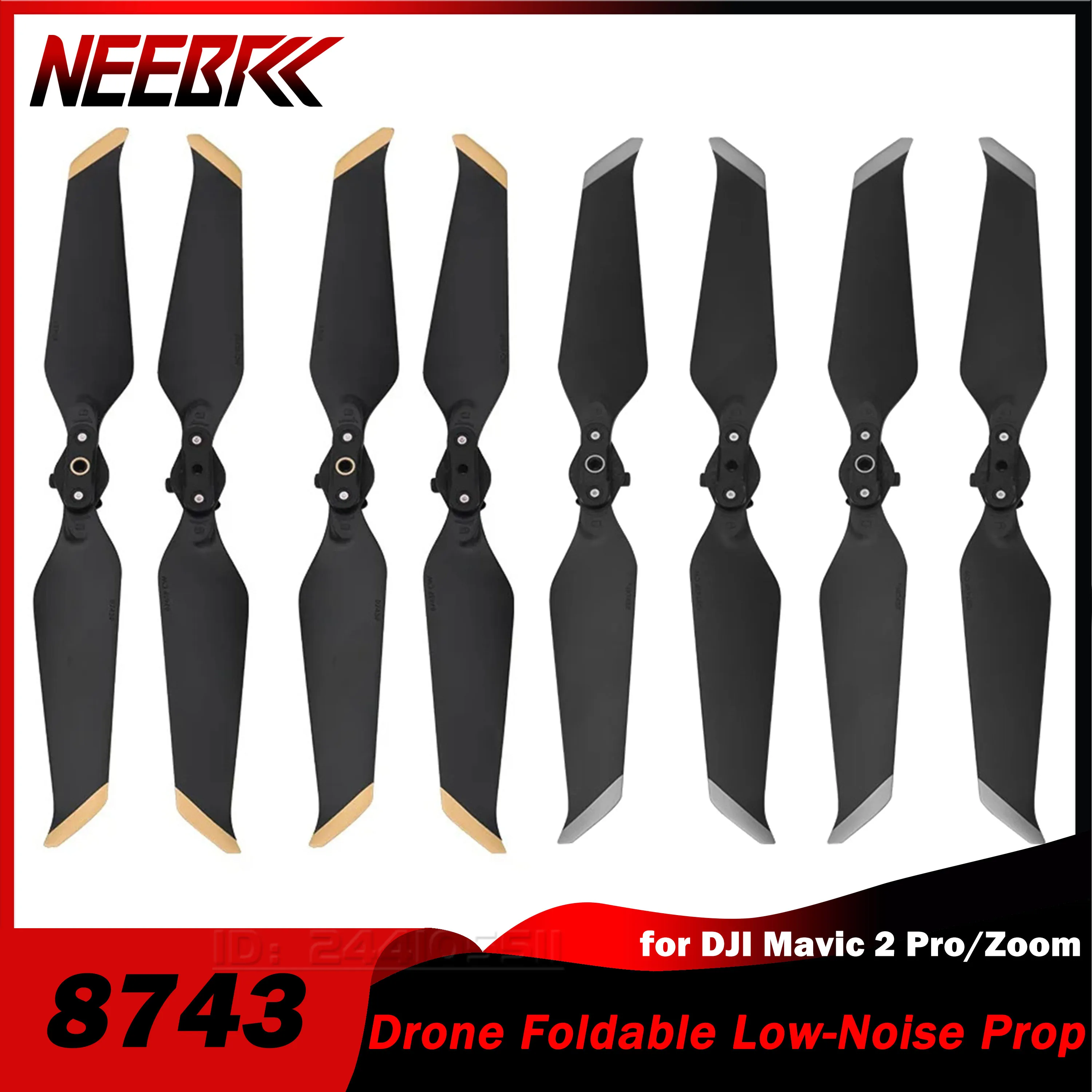 8743 Drone Foldable Propellers Low-Noise Blade Noise Reduction Prop for DJI Mavic 2 Pro/Zoom Quadcopter Replacement Accessories