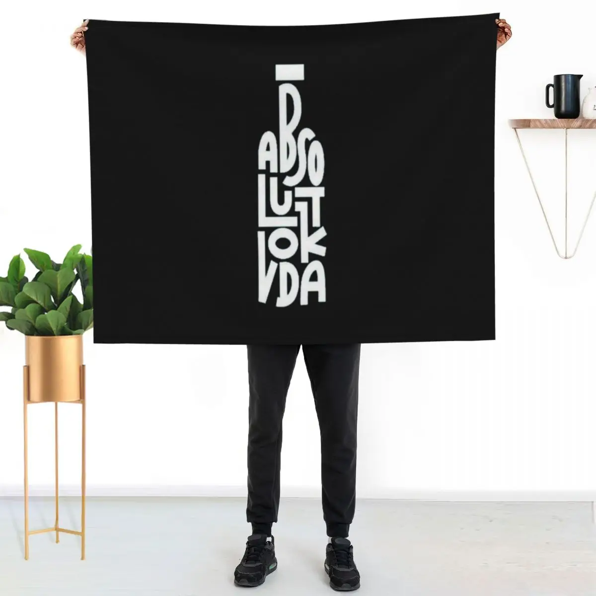 Absolute Vodka Throw Blanket Thins Plaid on the sofa Cute Plaid anime Hairys Custom Blankets