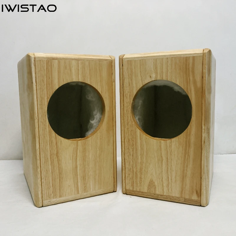 IWISTAO HIFI Scaffale da 6,5 pollici Scaffale per altoparlanti vuoto in legno massello Gamma completa 1 paio stile italiano invertito da 16,5 litri per amplificatore valvolare