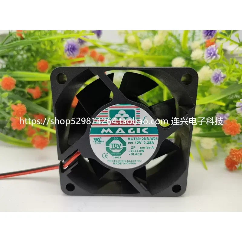 for Taiwan Yongli MGT6012UB-W25 12V 0.38A 6CM 4Pin PWM CPU Cooling Fan Speed Regulating Temperature Control