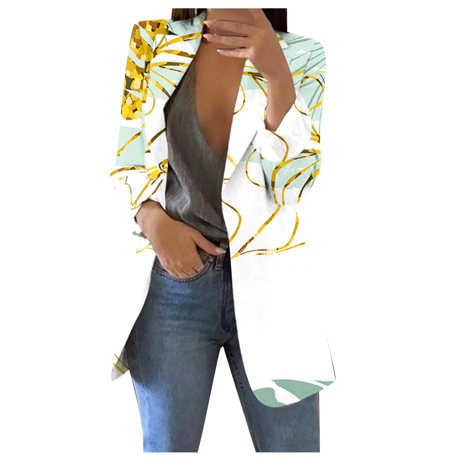 Fato pequeno minimalista solto para mulher, série digital 3D, design colorido, confortável e casual, na moda