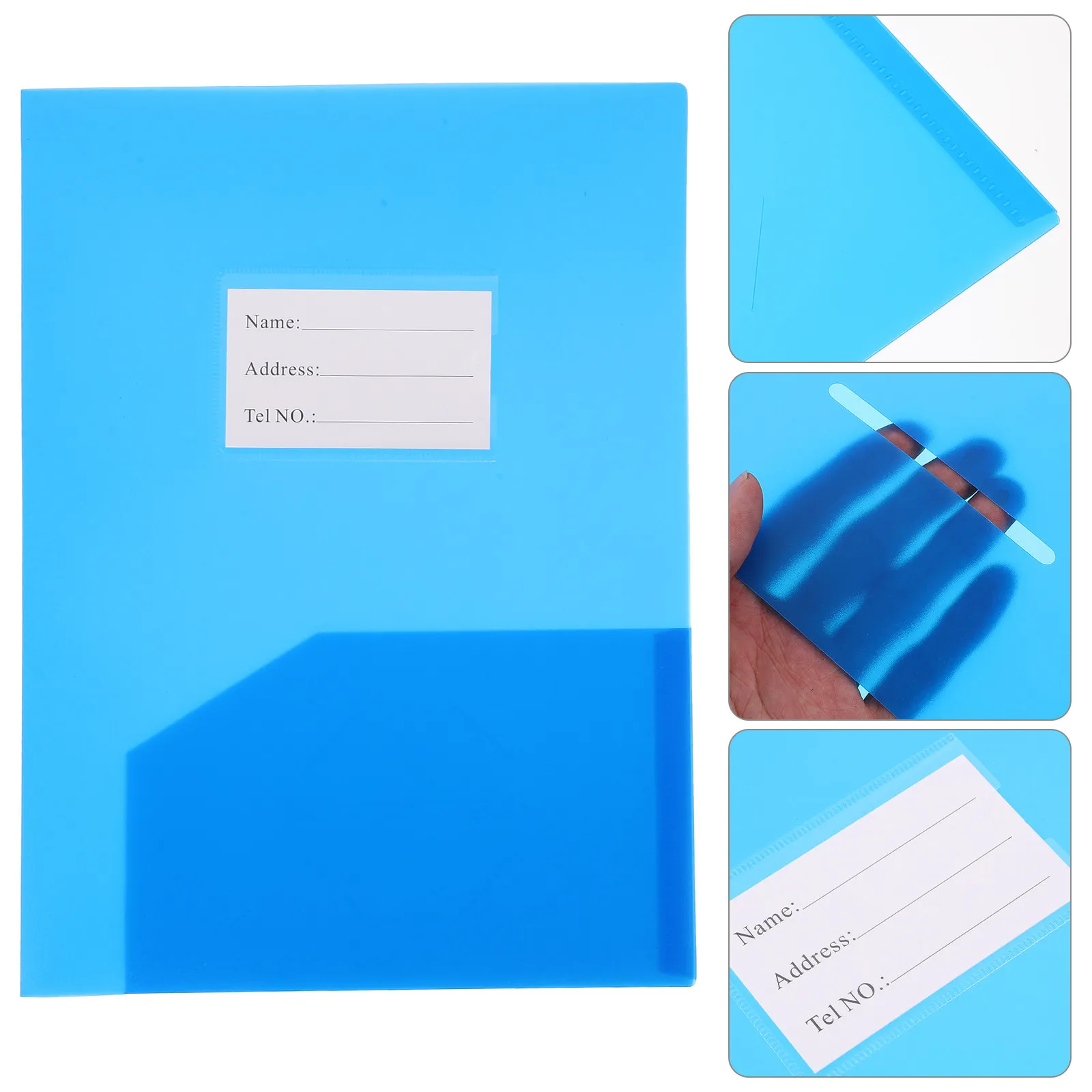 

2Pcs Document Folder Heavy Duty PP Material with Two Interior Slots for Efficient Paper Filing Plastic File Folders Office