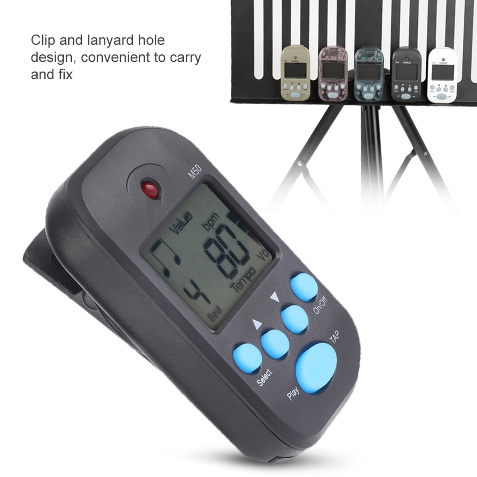 Mini metrónomo profesional con Clip LCD, metrónomo de ritmo Digital para guitarra, violín, bajo, accesorios para instrumentos de cuerda