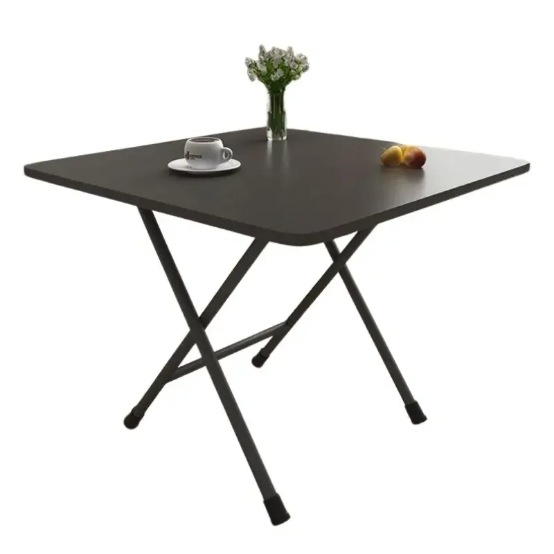 Modern Black Dining Table Portable Outdoor Travel Simple Dining Folding Small Bed Dining Furniture Home