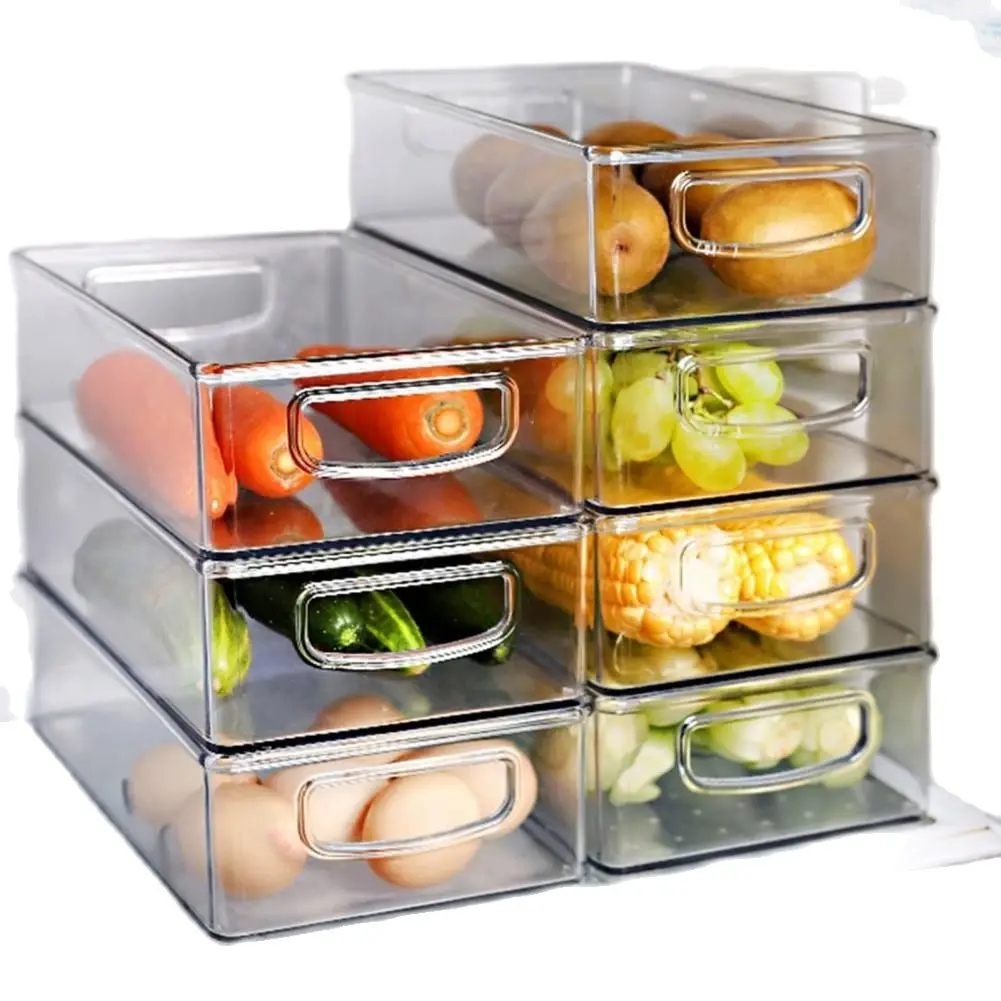 Refrigerator Food Storage Containers Bins Thicker Fridge Freezer Vegetable Fruit Meat Fresh Box Organizer