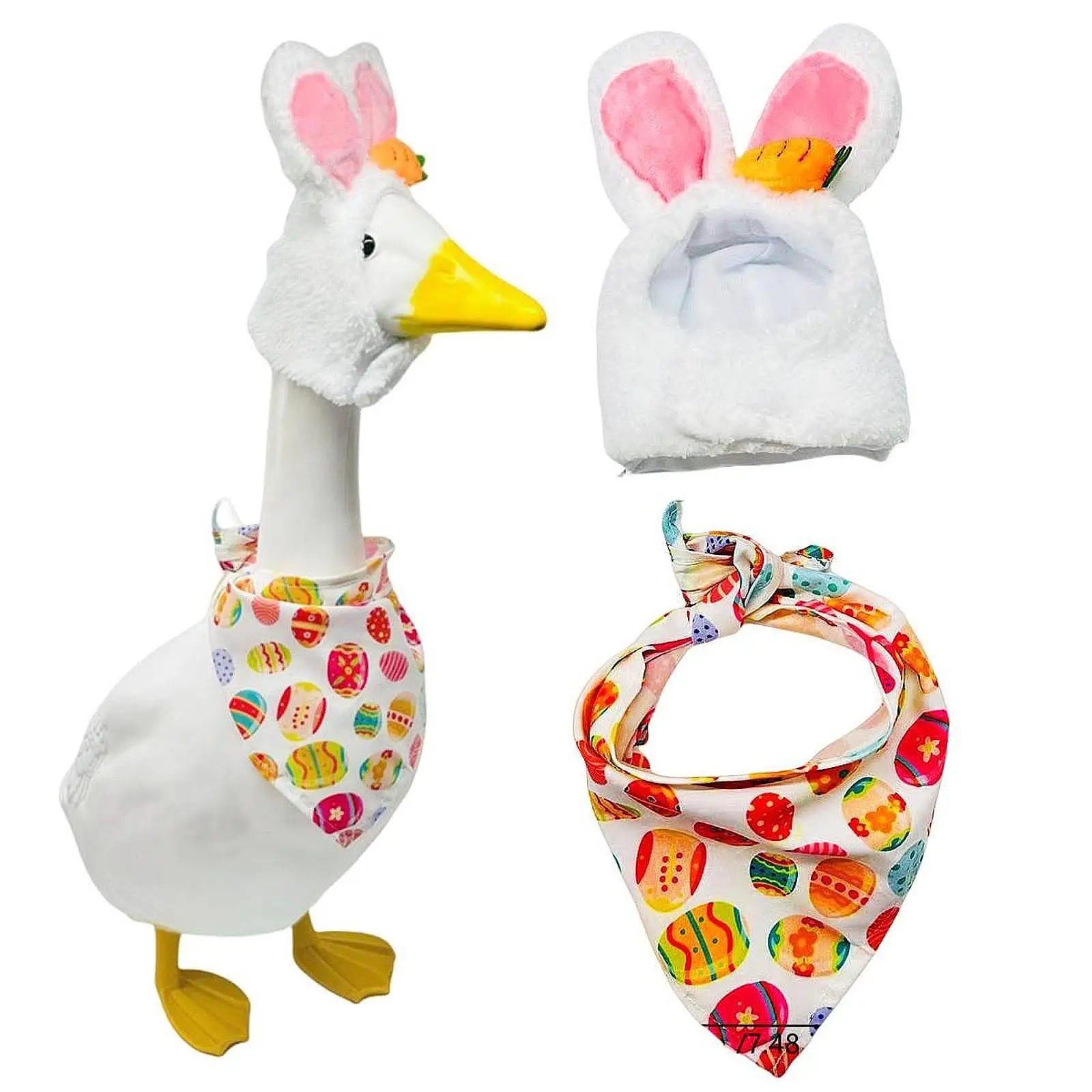 Goose Outfit Set Easter Day Landscape Ornament for Farmhouse Office Garden