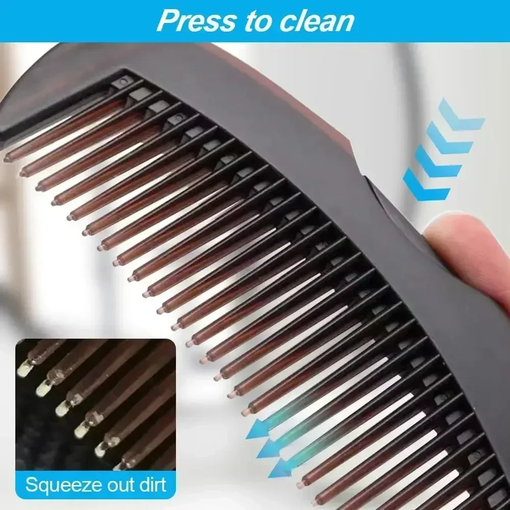 Dandruff Removal Massage Hair Combs Hair Dressing Comb Self-Cleaning Anti-Static Massage Brushes Hair Salon Styling Tools