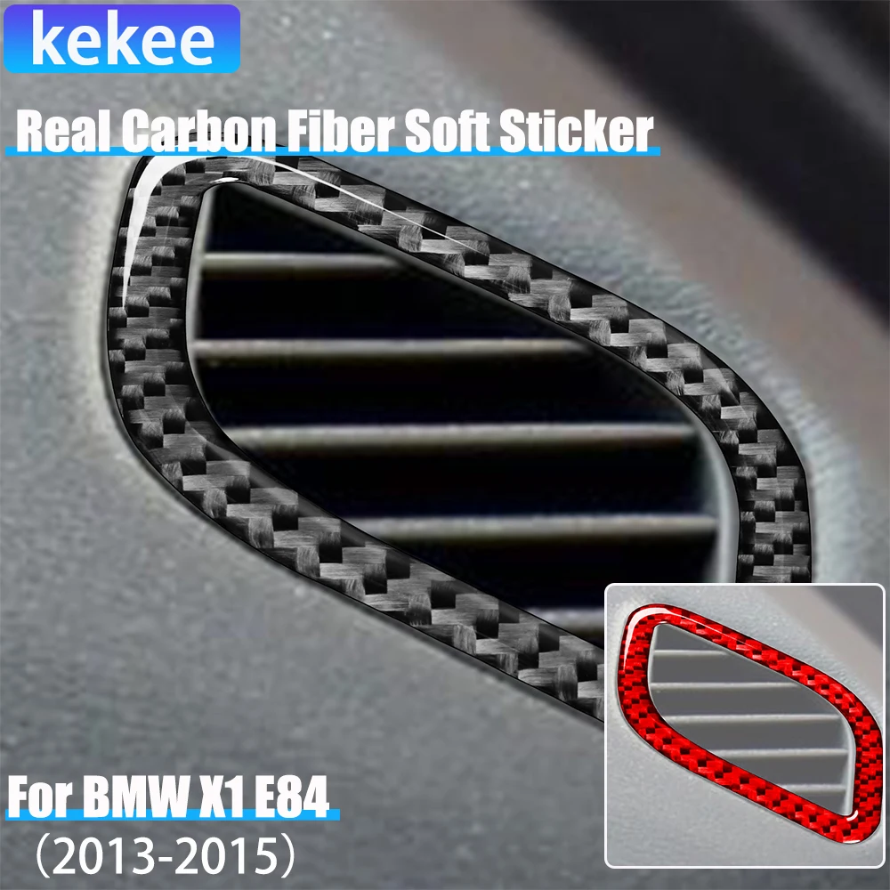 

Real Carbon Fiber Car Accessories Defogging Air Vents Decorative Interior Trim Cover Soft Sticker For BMW X1 E84 2013 2014 2015