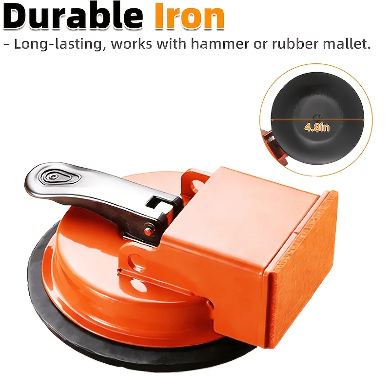 Heavy Duty Floor Gap Repair Tool with Reinforced Iron Suction Cup, Includes 3 Free Pads - Compatible for Composite, Vinyl, Laminate Flooring - Professional & DIY Installation/Repair Tool, PVC Flooring Tool with Pull-Pull System
