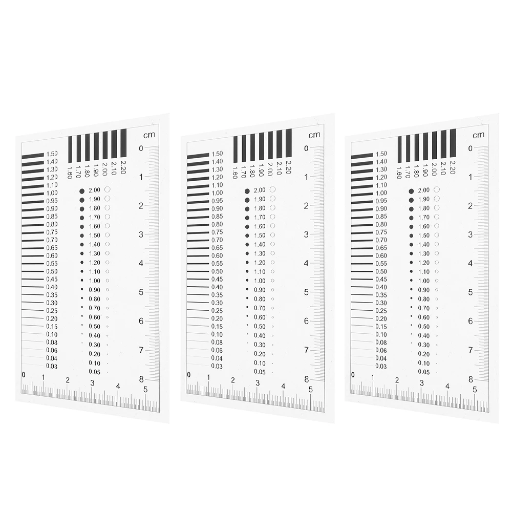 

3pcs Crack Width Measurement Film Ruler High Precision Plastic Gauge For Surface Defects Flaw Detection Tool Portable Durable