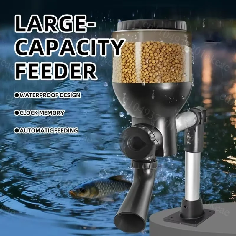 Large Capacity Automatic Fish Feeder Timer Feeding Dispenser for Aquarium Fish Pond Koi Fish Food Feedingone