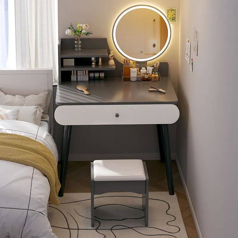 Cheap Makeup Vanity Table Bedroom Small Mirror Stool Comfortable Dressing Table Modern Coffee Vestidores Lounge Suite Furniture