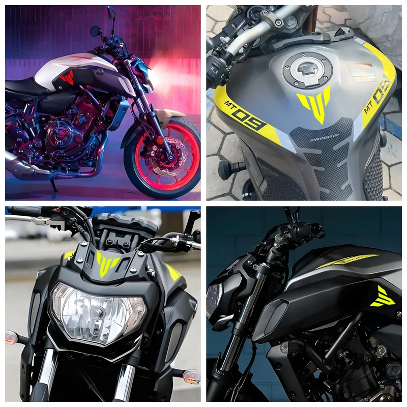2Pcs Refit Sticker Reflective Vinyl Mt Logo Motorcycle Sticker Fit For Yamaha Mt-03 Mt-07 Mt-09 Mt-10 MT 07 09 03 10 Decal image 2