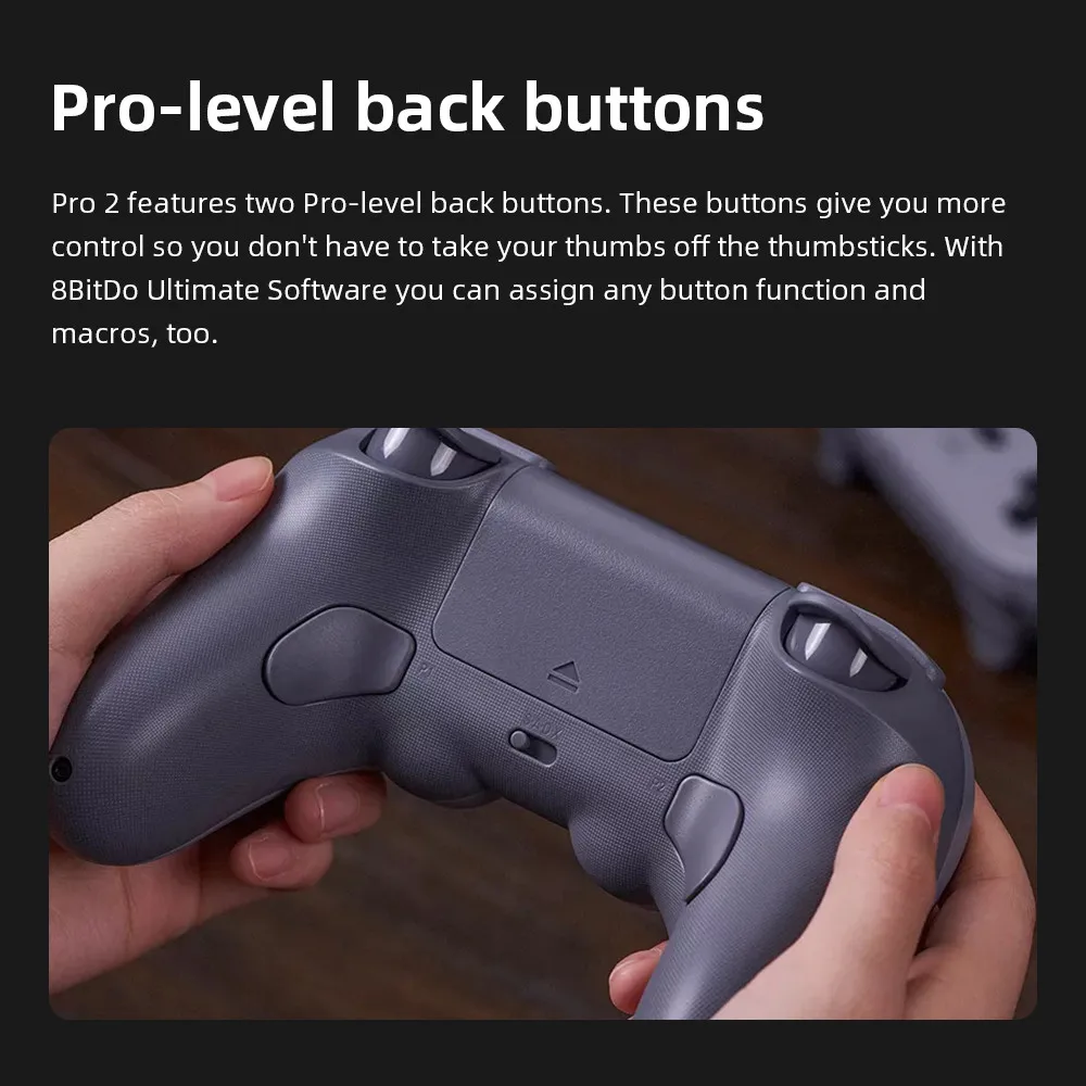 Original 8BitDo Pro 2 Controlador Bluetooth Gamepad com Joystick para Nintendo Switch, PC, macOS, Android, Baralho de vapor e Framboesa