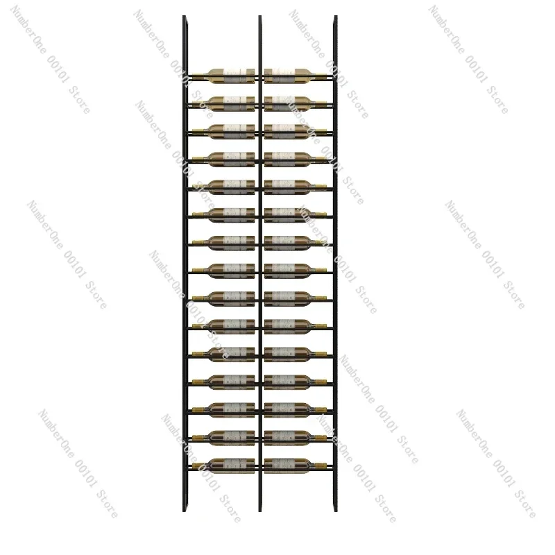 Floor-to-ceiling wrought iron wine rack screen, multi-layer wine rack partition, wall wine bottle rack, display rack, card seat