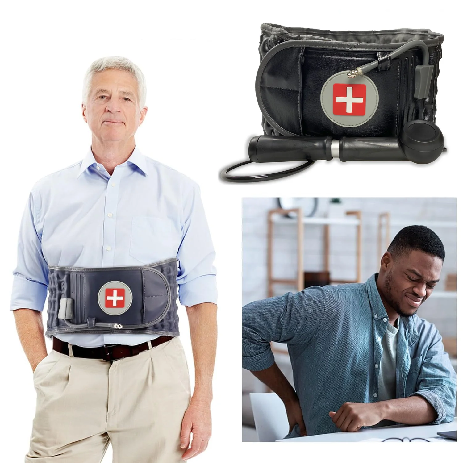 Adjustable Decompression Brace for Osteoporosis Scoliosis Support SeniorSpine Relief Belt Air Traction Spinal Relief
