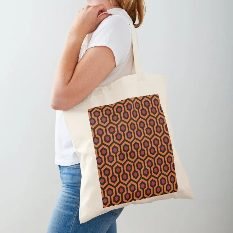 

Geometric Pattern: Looped Hexagons: Orange/Red/Black Tote Bag Women's bags Canvas bag for women Shopper
