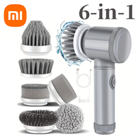 Xiaomi 6-in-1 Electric Cleaning Brush Home Appliances Wireless Electric Floor Scrubber Replaceable Brush Head Bathroom Kitchen