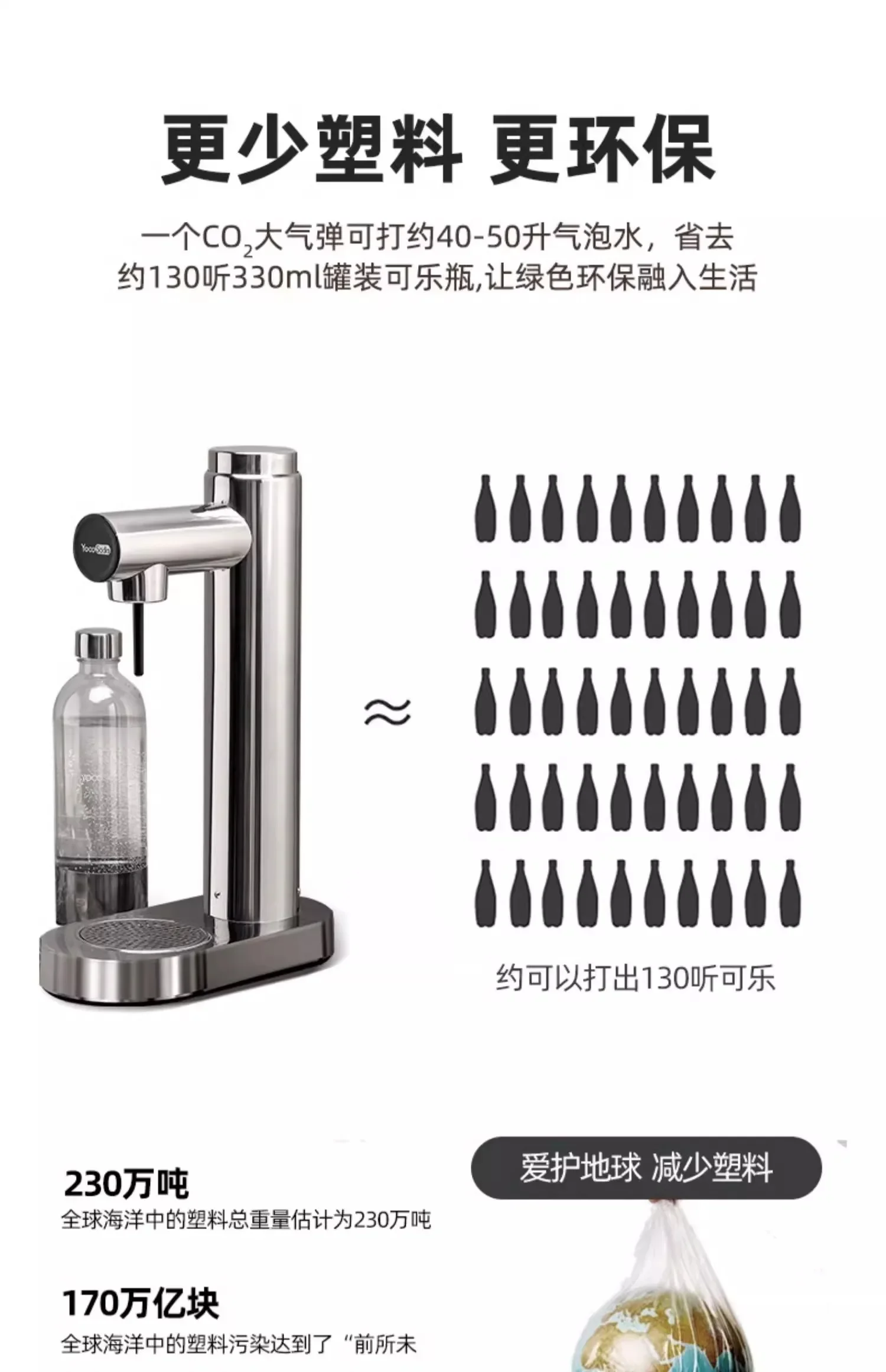 Sparkling Water Machine Household Production Soda Water Machine Carbonated Beverages Commercial Sparkling Machine