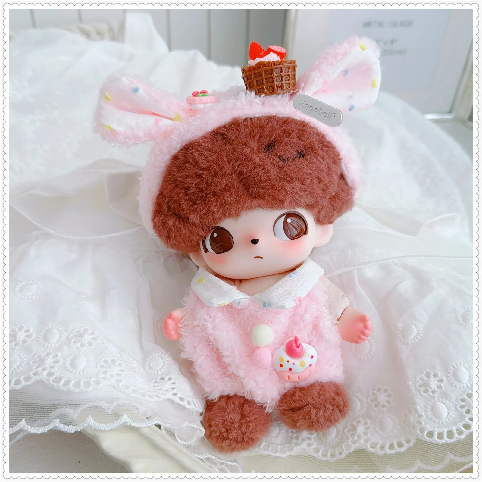 Kawaii – ensemble de lapin gâteau sucré, Mini poupée idole, vêtements, accessoires de dessin animé, bricolage, habillage, poupée en peluche, cadeaux de Collection pour Fans de filles