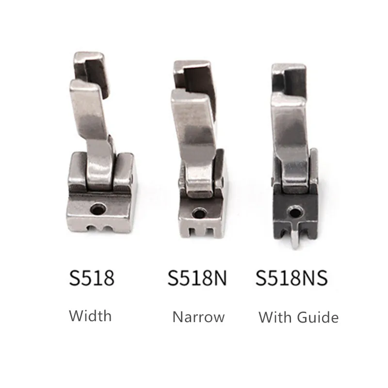 S518 518N 518NS Invisible Zipper Foot With Guide For Industrial Lockstitch Machine Flat Car Accessories Sewing Seam Brother Juki