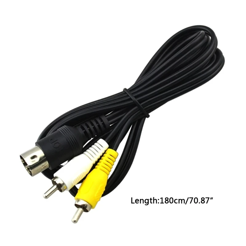 1.8M Composite AV-Audios Video Adapter Cable for SEGA 1 RCA-Cord Dropship