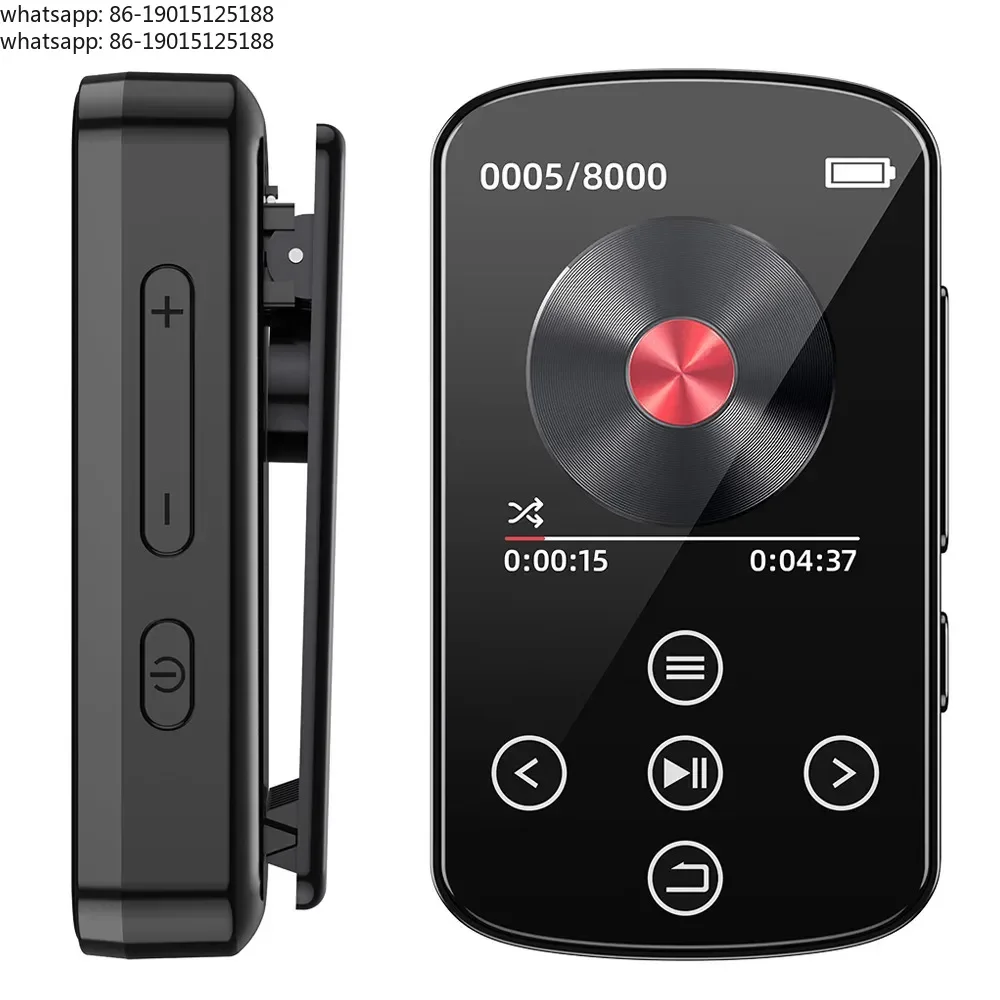 Suitable for  Bluetooth Music Player Sports Clip, Touch Screen & Buttons