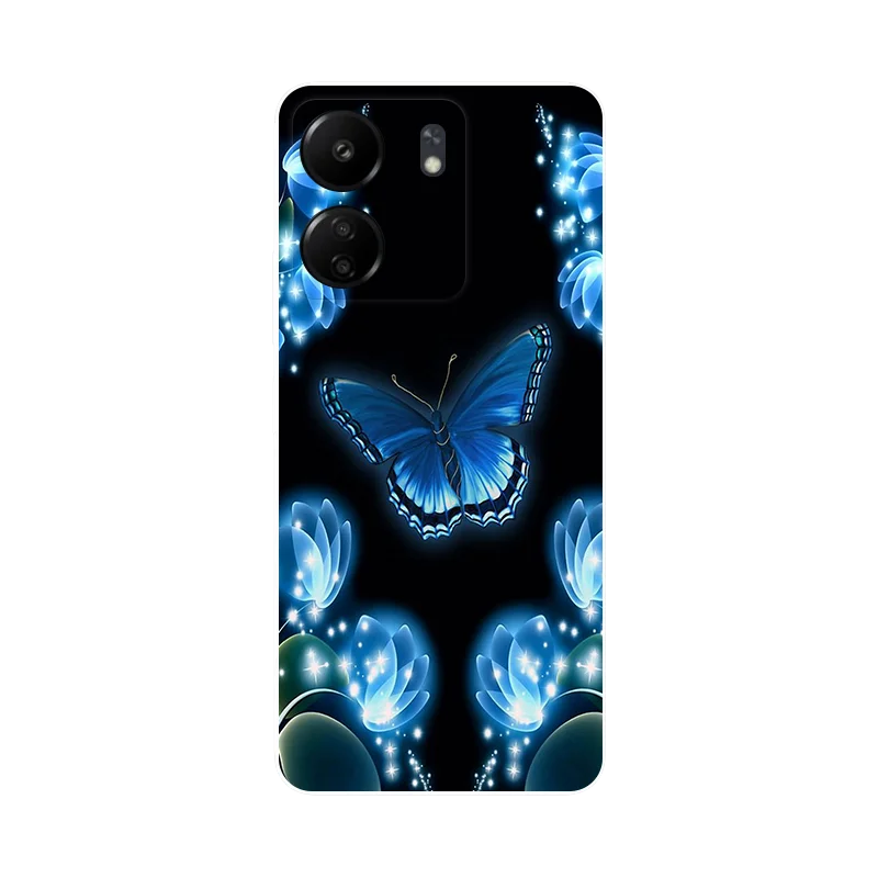 For Xiaomi Poco C65 4G Case Marble TPU Soft Black Silicone Cover Phone Case for Poco C65 Funda PocoC65 Cases C 65