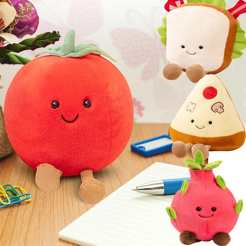 

Jellycat Simulation Fruits 17-33cm Plush Pillow Soft Stuffed Plush Toy Dragon Fruit Plush Sandwich Tomato Plush Decor Kids Gift