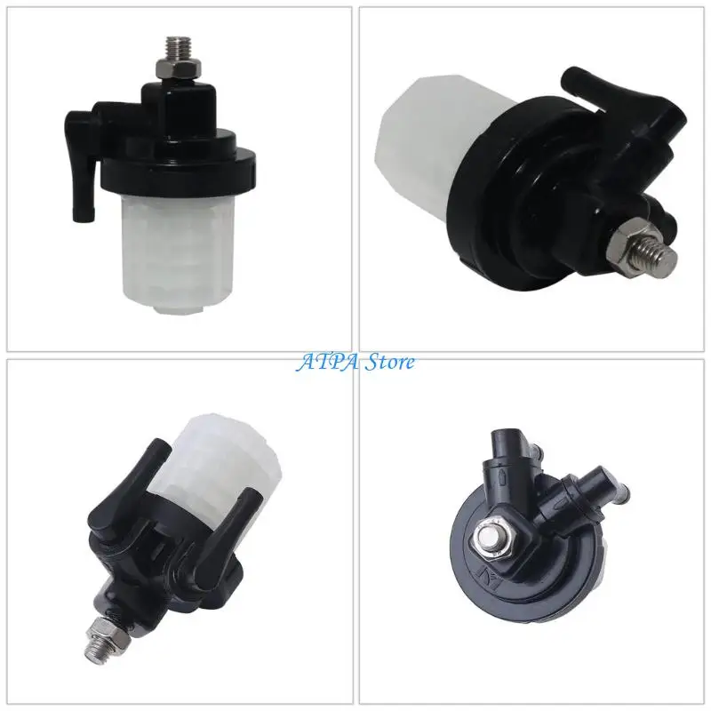 U13C Boat Engine Filter With Clear Collection Bowl and Hose Clamps