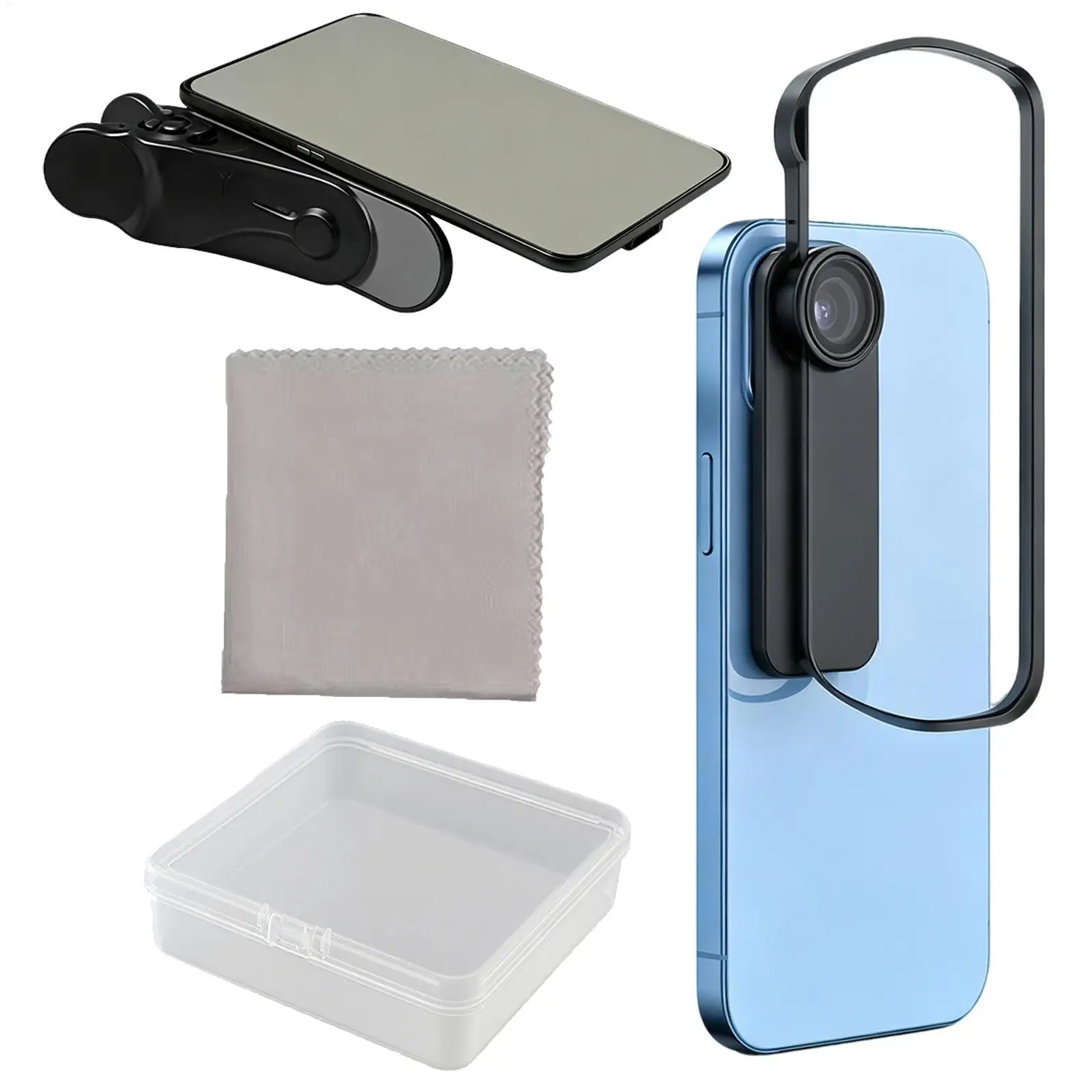 Clip de miroir réflecteur pour appareil photo de téléphone, objectif à effet miroir céleste, accessoire pour selfie sur smartphone, kit d'accessoires de photographie par réflexion