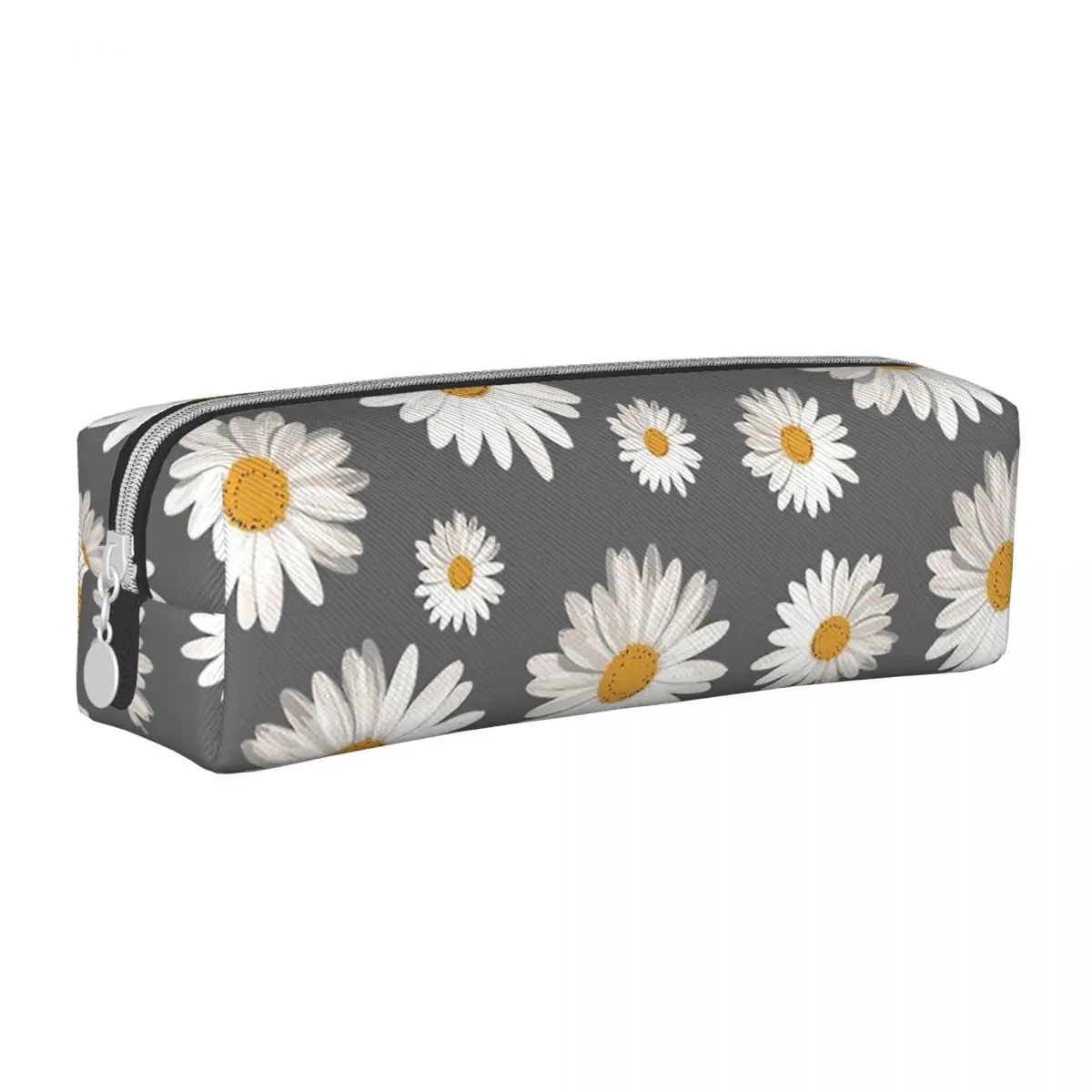 Daisy Flower Pencil Case Lovely Floral Pen Holder Bags for Student Large Storage Students School Cosmetic Pencilcases