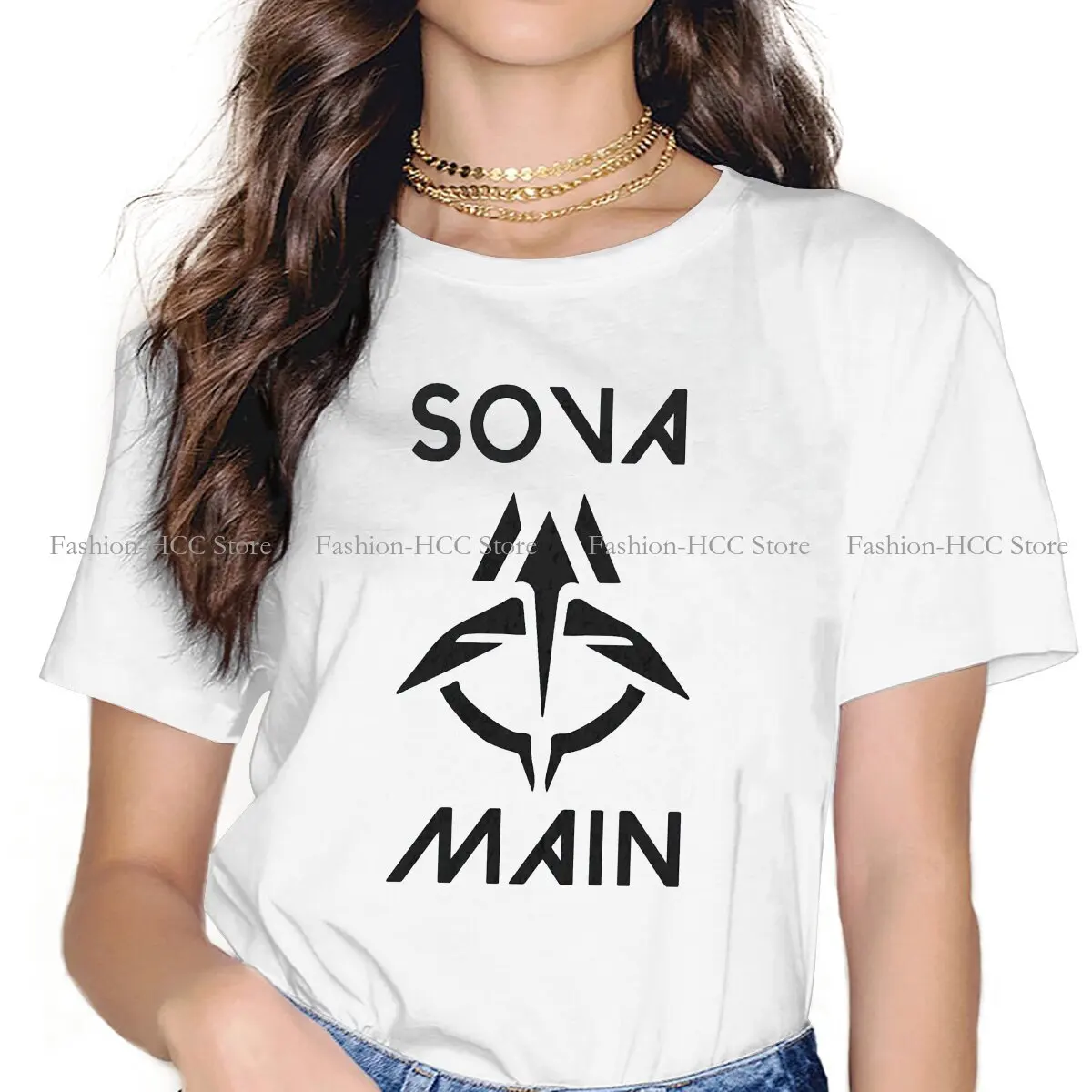 Sova Main O Neck TShirt VALORANT Game Classic Polyester T Shirt Women Tops Fashion