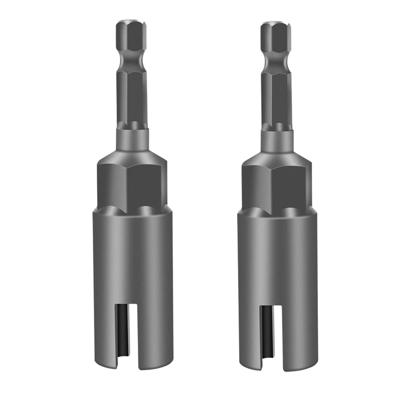 

A96I-2 Pack Deep Power Wing Nut Driver, Slot Wing Nuts Drill Bit Socket, Wrenches Tools Set For Panel Nuts Screws Eye C Hook Bol