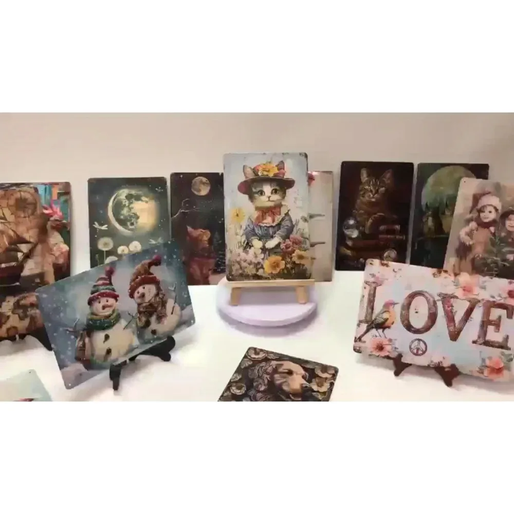 1 قطعة لوحة فنية جدارية كلاسيكية من القصدير المعدني لعام 1975 - "صنع في عام 1975 أصلية 100%" لوحة حديدية ريفية، ديكور ريترو 12 × 8 بوصة