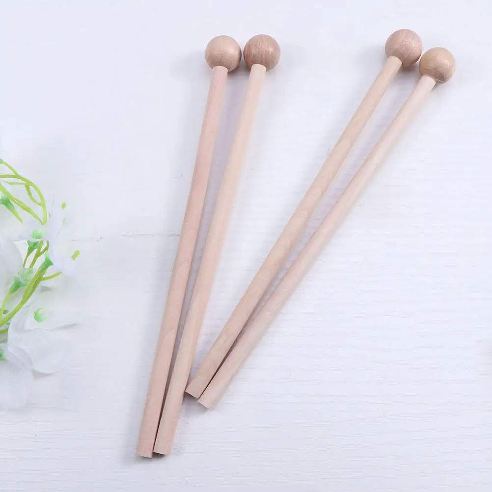10Pcs Drum Mallet Stick Mallets For Xylophone For Music Teacher Wood Percussion Sticks End Handle