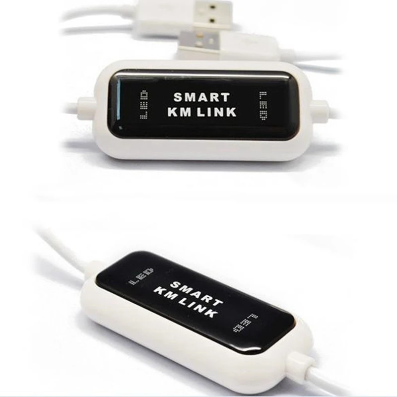 USB 2.0 KM Link PC To PC SMART KM LINK Cable ABS SMART KM LINK Cable Data File Transfer USB Switch