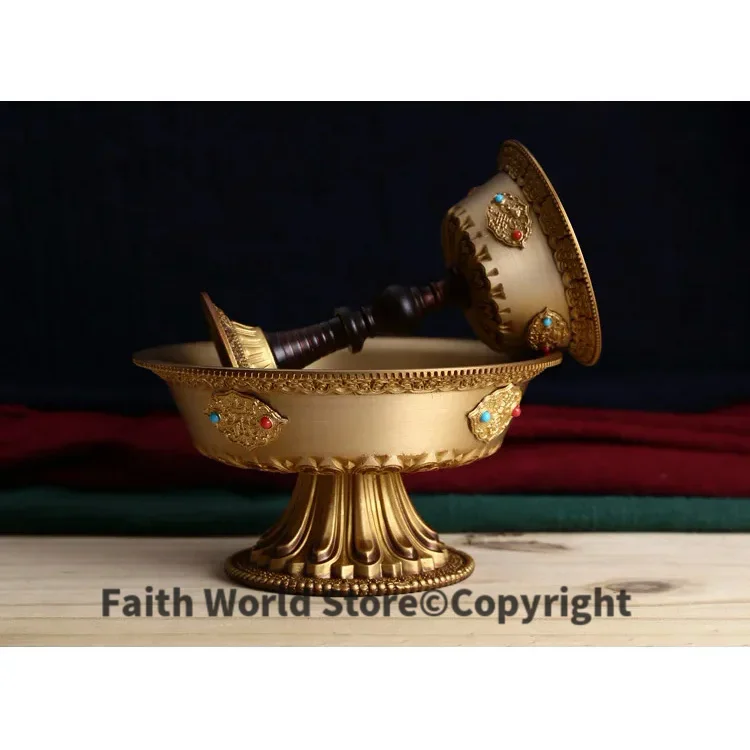 L # Wholesale Buddhist articles efficacious rite Guardian CUP Nepal Buddhism ceremonies worship HUFA Holy water COPPER Lotus CUP