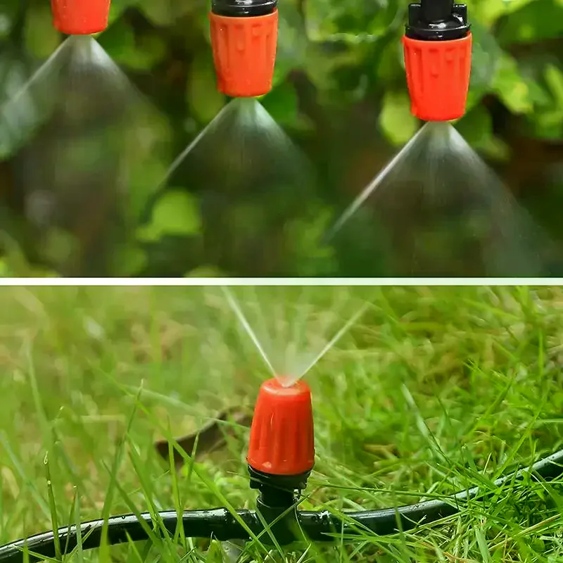 10PCS Hanging Misting Nozzle Fog Nozzle Hanging Anti Drip Misting Sprinkler Kits For Hoses Mist Water Sprayer