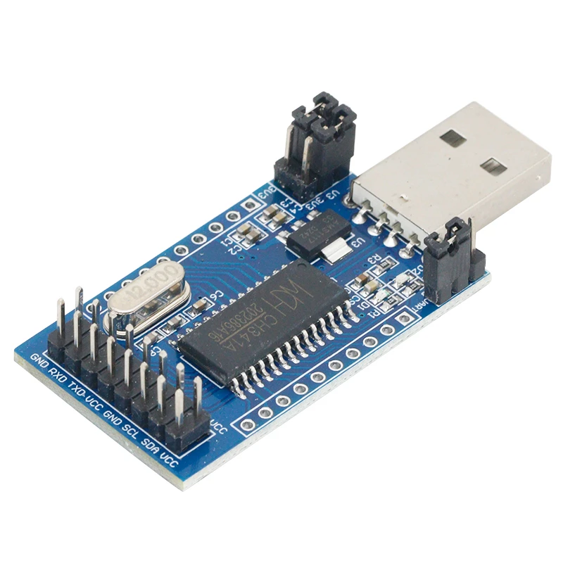 Programador CH341A USB a UART IIC SPI I2C, convertidor de puerto paralelo, módulo de placa de lámpara indicadora de funcionamiento integrada