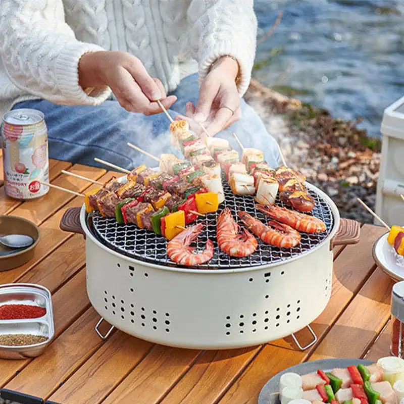 3 in 1 Portable Outdoor Camping Grill,Outdoor Fire Pit, Home Multi-funcationcl Fire Pits BBQ Grill for Camping, Picnic, Bonfire