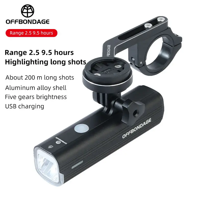 ESLNF Bike Front Light Rainproof USB Rechargeable Bicycle Light Cycling Headlight LED 4800mAh Flashlight MTB Bike Lamp