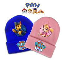 Paw Patrol Knitted Hat Anime Figure Chase Skye Headdress Boys & Girls Children Cold Cap Warm Hats Knitted Kids Birthday Gifts