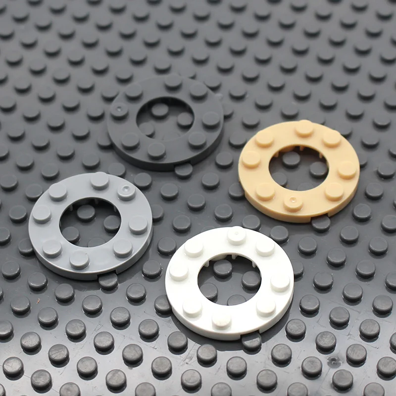 

80pcs MOC Brick Parts 11833 Plate Round 4x4 with 2x2 Round Open Center Building Block Toy Accessory