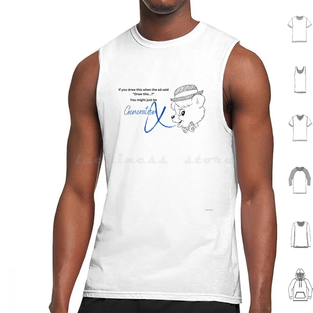 Can You This ? Tank Tops Print Cotton Cubby Bear Generation X Gen X Genx Genxjono 70S 80S Nostalgia Generationx Genx Jono