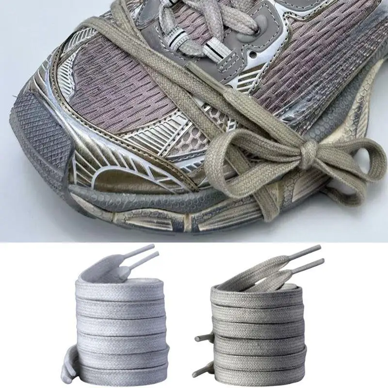 

1Pair Dirty Shoe Shoelace Distress White Beige 100cm Length Rope Toe-strip Dirty Shoe Rope Sneaker Training Shoes Laces