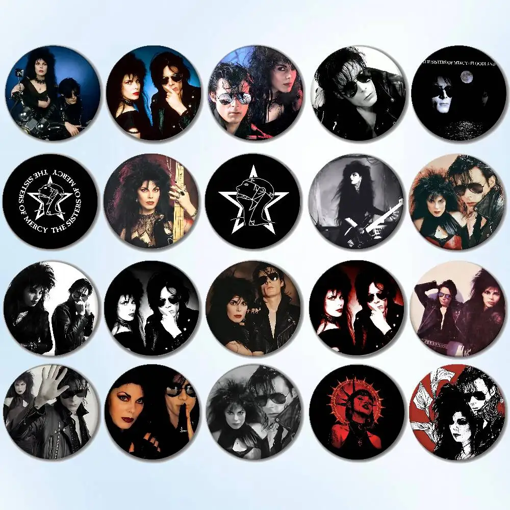 Die Schwestern von M-Mercy Abzeichen Runde Brosche Niedliche Cartoon Idol Cosplay Abzeichen DIY Rucksack Kleidung Schmuck Pins