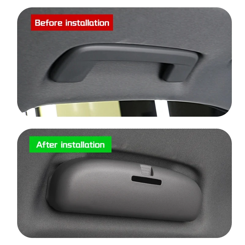 For Volkswagen Teramont/T-ROC/Tharu/C-TREK Auto Car Sunglasses Holder Glasses Case Storage Box Interior Refit  Accessories