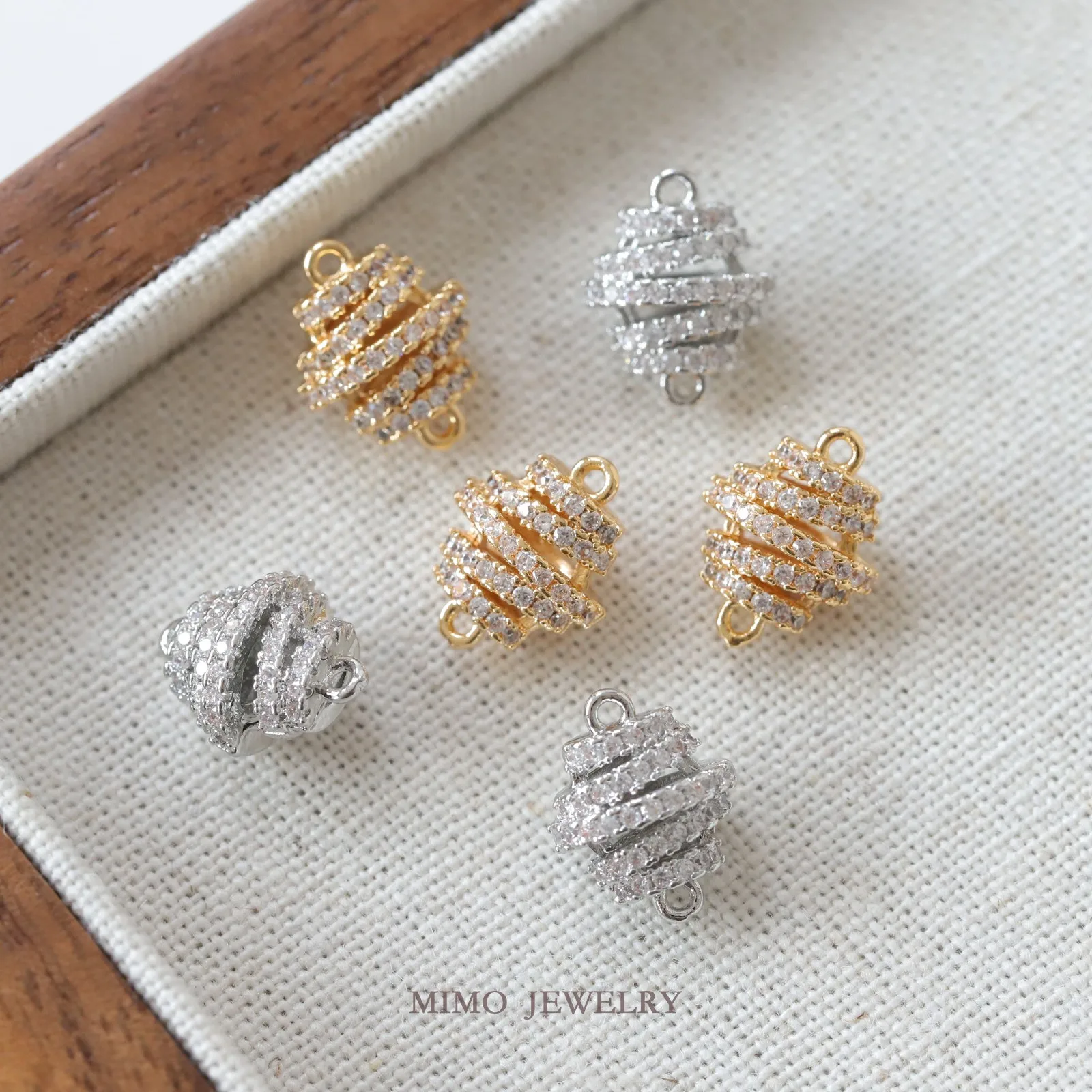 Zircon Micro Embedded Honeycomb Cross Double Hanging Charms Pendant Supplies DIY Hand Brass Gold Plated Accessories 11.8x9.4mm