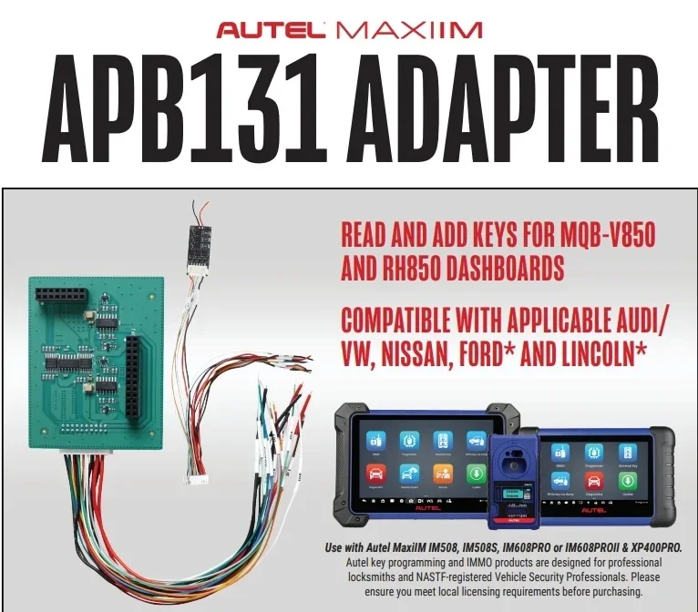 محول AUTEL APB131 ملحقات برمجة المفاتيح المتقدمة المستخدمة مع Autel XP400 PRO/IM508 IM508S IM608 IM608 Pro
